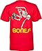 Powell Peralta Skateboard Skeleton T-Shirt, Red, X-Large