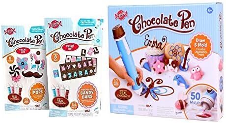 Chocolate Pen and 2 Candy Craft Treat Kits Pops Alaphbet Candy Bars Refills Kids Food Crafts