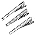 Tie Clips, Hugesavings 3Pcs Fashion Necktie Clips Tie Bar Clips Tie Pins Set Silver Tone