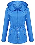 ANGVNS Women's Waterproof Lightweight Rain Jacket