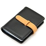 Partstock(TM) High quality PU Leather Credit Card Holder ID Case - Book Style With 26 Card Pockets Size:4.2L X 3 X 0.7 Inches.(Black)
