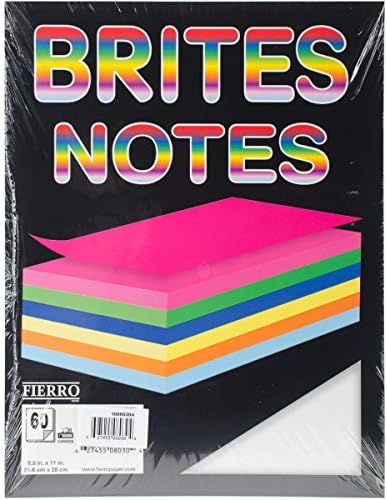 Fierro Notes Poly Pack 8.5"X11" 60 Sheets-Brites, Unruled