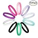 COOLOO 10 Pack Silicone Wedding Ring for Women, Premium Wedding Bands Thin and Stackable Durable Comfortable Rubber Rings, Black White Pink Silver