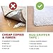 Rug Grippers, Non Slip Carpet Gripper, Anti Curling Rug Pad Tape Washable Carpet Gripper Reusable Flooring Rug Tape for Hardwood Floors, Carpets, Area Rugs and Mats- 8 Pieces