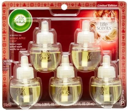 AirWick Scented Oils, 5 Refills, Warm Apple Crisp Scent