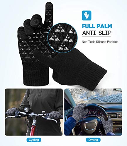 image for Pvendor Winter Warm Touchscreen Gloves for Women Men - Triangle Anti-S