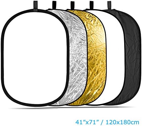 Abaige 47"x71"/120x180cm Reflector Diffuser Portable 5-in-1 Collapsible Round Multi Disc Large Lighting Photography Reflector with Handle Bag - Perfect for lighting and Photo Shoots