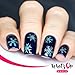 Whats Up Nails - Gold Merry Snowflake Vinyl Stencils for Christmas Nail Art Design (1 Sheet, 20 Stencils)