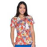 Cherokee Tooniforms by Women's V-Neck Jungle Book Print Scrub Top X-Small Print