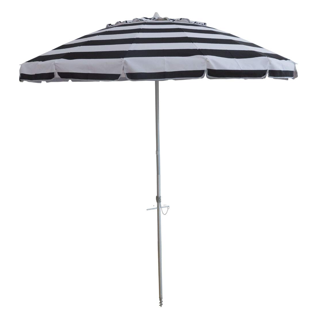 8 Feet Outdoor Patio Umbrella With Tilt Sun Protection Including Fabric Carry Bag 8 Tilt Black White Stripe Amazon In Garden Outdoors