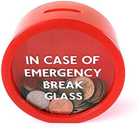 Luckilytop Novelty Safe Red MoneyBox Saving Bank Emergency Coin Smash Piggy Bank