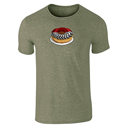 Pop Threads Black Lodge Donut Heather Military Green XL Short Sleeve T-Shirt