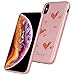 iPhone Xs Case for Women 5.8'' Leather iPhone X Cases Girly DIACLARA [Heart Series] Cute Cases for Women Ladies for Apple iPhone 2018-Pink(11) primary