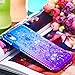 Tznzxm iPhone XR Case New Glitter Floating Flowing Flexible TPU Gradient Quicksand Series Anti-Scratch Shockproof Bling Diamond Sparkly Defender Protective Case for Apple iPhone XR Blue & Purple