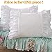 Queen's House Vintage Ruffle Pillow Sham White Pillowcase Queen Size-1 Piece,Z