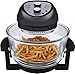 Big Boss 16Qt Extra Large Glass Air Fryer Non Toxic – Family Sized 4 in 1 Cooker with 3 Cooking Sections, Stainless Steel Racks for French Fries, Chicken, No Preheat, Self Cleaning, Dishwasher Safe