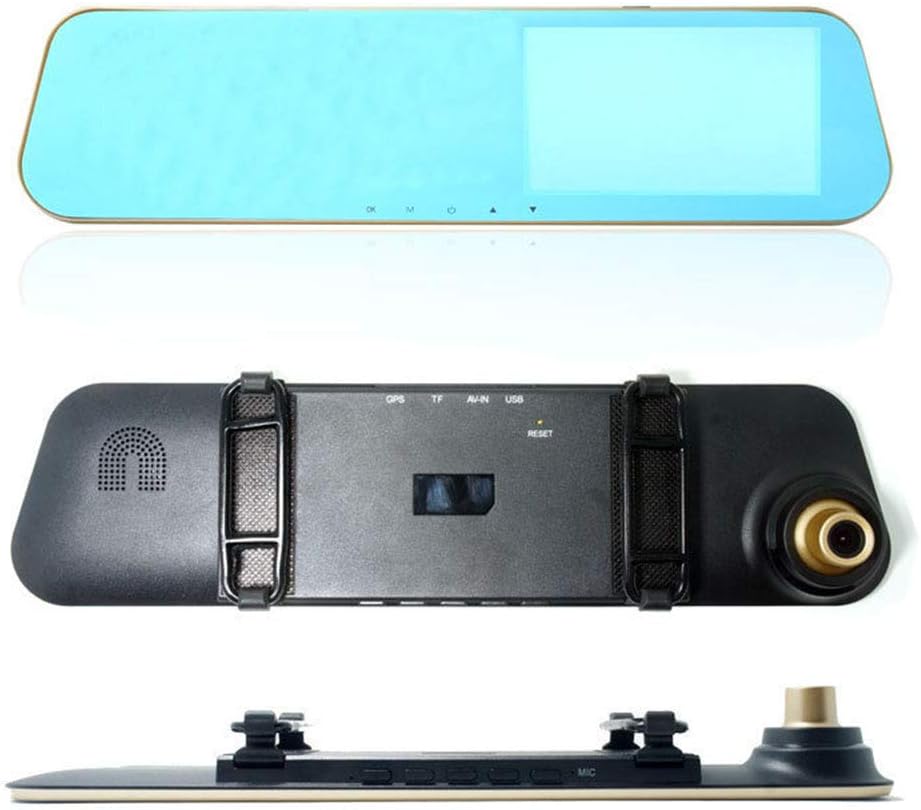 TZK 4.3 Inch HD 1080P Dash Cam, DVR Car Rearview Mirror Camera Loop Recording Dash Cam Car Dvr Digital Video Recorder