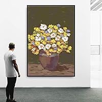Framed Canvas Wall Art Flowers Canvas Prints Home Artwork Decoration for Living Room,Bedroom - 16x24 inches