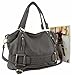 MG Collection Samantha Weave Belt Hobo Handbag, Pewter, One Size