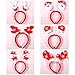 Aneco 6 Pack Christmas Toys Headbands Santa Headbands Reindeer Antlers Headband for Cosplay or Christmas Party Supplies