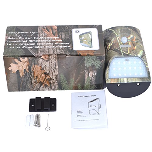Lilbees Solar Green Feeder Lights With Motion Activated For