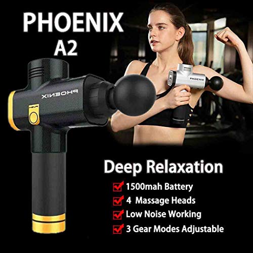 vmree Phoenix A2 Massage Gun for Athletes +5 Pc Massage Tips, Percussion Deep Tissue Massager, Muscle Massage Device Vibrating Relaxing Machine for Back Foot Neck Shoulder Legs