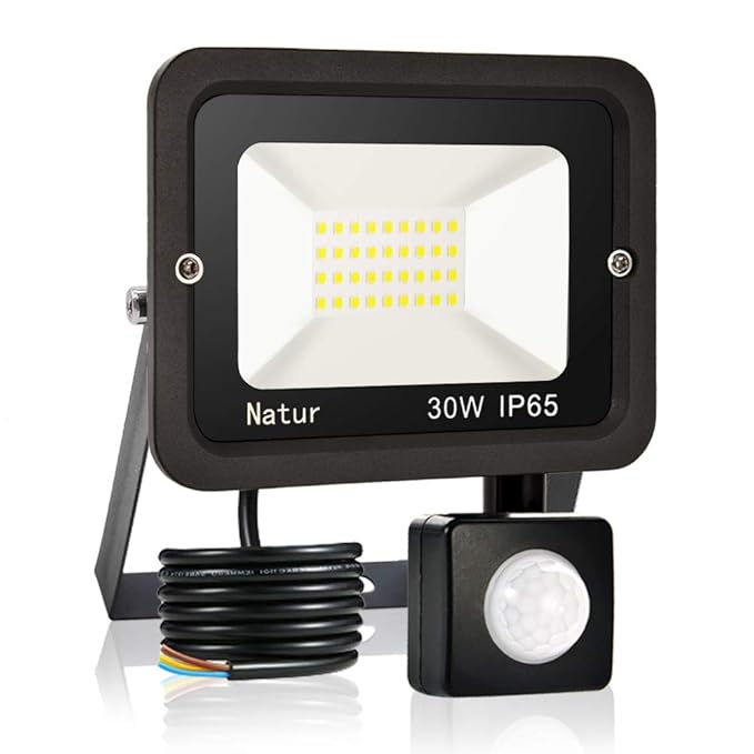 30W Foco led exterior con sensor movimiento de alto brillo 6000K ...