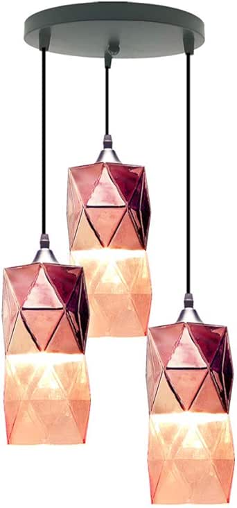 ArañA De Oro Rosa LáMpara De Cristal CilíNdrica Moderna Para Comedor