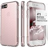 iPhone 7 Case, (Clear Rose Gold) Dual-Layer Inspire SaharaCase Protective Kit Bundle with [ZeroDamage Tempered Glass Screen Protector] Slim Fit [ Shockproof Bumper] Rugged Protection