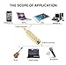 Devinal Professional 3.5mm 1/8 inch Plug to 6.35mm 1/4 inch Jack Gold Plated Audio Stereo Adapter Converter for Headphone, Audio Earphone, Microphone (5 Pack)
