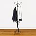 Gray Bunny GB-6808 Metal Coat Rack, Hat Stand, Umbrella Holder, Hall Tree, Black, For Home or Office