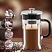 French Press, Ymiko French Coffee Press (8 Cup, 1 liter, 34 Oz) French Press Coffee Maker with 4 Filter System, 304 Grade Stainless Steel & Heat Resistant Borosilicate Glass, Easy Cleaning