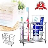 Toothbrush Holder, WeGuard Stainless Steel Multifunctional Tooth Brush Holder for Bathroom, Sturdy and Hygienic Toothpaste Holder - Sliver