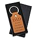 E-Know Fathers' Day Key Chain,Genuine Leather Key Chain for Dad-A Son’s First Hero A Daughter’s First Love Father Day Gifts from Daughter or Son
