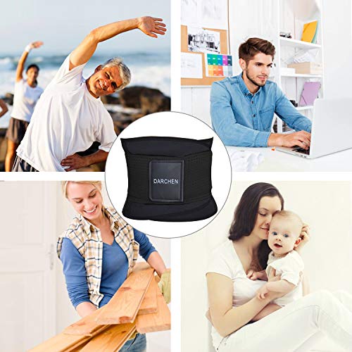 DARCHEN Back Pain Relief Belt Lower Back Massage Brace Therapy Lumbar & Waist Support Belt For Scoliosis, sciatica For Women & Men (Black, X-Large)