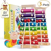 Xylophone for Kids Set Of Three Instrument Toys With Two Xylophone,One caterpillar toy-JiangChuan(2019 New Design),Best Birthday/Holiday Gift For Children