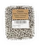 Dragées Pécou Dragees 8-Ounce Sugar Cake Cupcake Cookie Sprinkles, 6mm, Silver