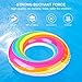 Coogam Rainbow Swim Ring Whirl Tube Color Pool Float Inflatable Rubber Inner Tubes Water Donut Rafts Foam Innertube Toy for Kids Summer Outdoor Beach Party Playing Decoration (23.6'')