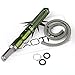 Newsfana EDC Alloy Fire starter Waterproof Magnesium flint stone CNC gear pocket outdoor(Green)