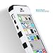 ULAK iPhone 5c Case Colorful Hybrid Hard Case Cover for Apple iPhone 5C with Clear Screen Protector and Stylus(White + Black)