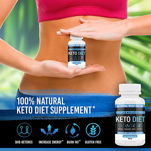 Keto Diet Pills - Weight Loss Fat Burner Supplement for Men and Women - Carb Blocker & Appetite Suppressant Formulated to Compliment a Ketogenic Diet - 60 Capsules