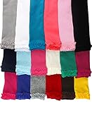 RuffleButts Little Girls Ankle Length Knit Footless Ruffle Tights