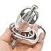FeiGu Male Stainless Steel Chastity Cage Device with Catheter Anti-Off Ring Sex Toys Fetish Erotic 178 (cage with 45mm Ring)