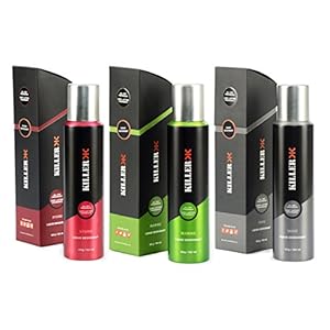 KILLER Storm, Marine and Wave Deodorants for Men, 150 ml (Pack of 3)