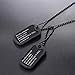U7 Custom Engraved 2 Pieces Dog Tags Pendant with Black Gun Plated Chain 23