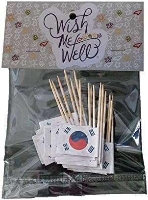 South Korea Toothpick Flag Cupcake Toppers *Set of 20*