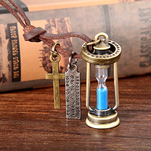 Cupimatch Edelstahl Vintage Religiösen Jesus Christus Kruzifix Kreuz Cham Anhänger Link Bead Kette Halskette schwarz – Bild 4