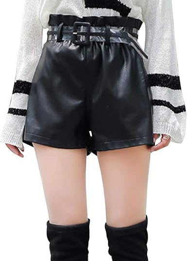 leather shorts amazon
