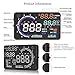 Trainshow A8 Head Up Display 5.5'' OBD II Car Windshield HUD with Speed Fatigue Warning RPM MPH Fuel Consumption Multiple-Color Bright Speeding Warning