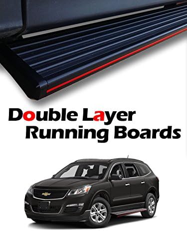 MPH 5.5” Running Boards Custom Fit for 2007 2008 2009 2010 2011 2012 2013 2014 2015-2017 Chevy Traverse / 2007-2016 GMC Acadia (Excl. Denali Model); Matte Black Side Step Bar